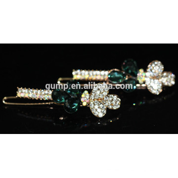 Heiße Verkaufs-Blumen-Entwurfs-Mädchen Rhinestone Hairgrip Kristallbarrettes